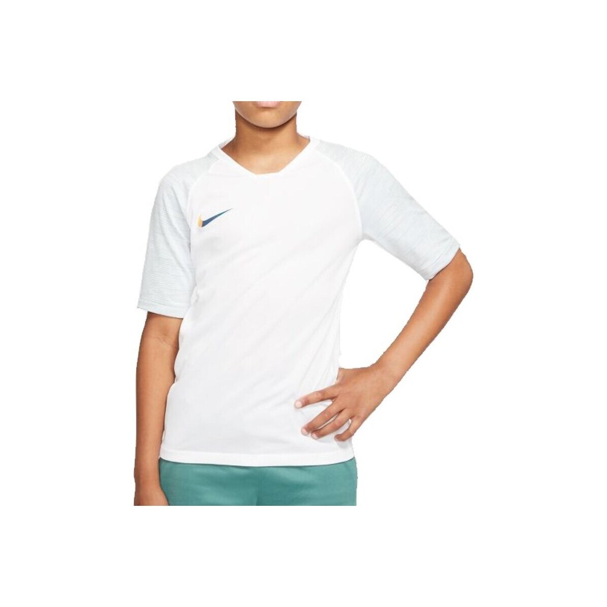 Textil Chlapecké Trička s krátkým rukávem Nike JR Breathe Strike Top Bílá