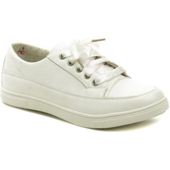 Boty Dívčí Šněrovací polobotky  & Šněrovací společenská obuv Wojtylko 2220 bílé dívčí polobotky Bílá