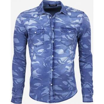 Textil Muži Košile s dlouhymi rukávy Daniele Volpe 11808881 Modrá