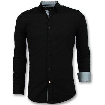 Textil Muži Košile s dlouhymi rukávy Tony Backer 102436743 Černá