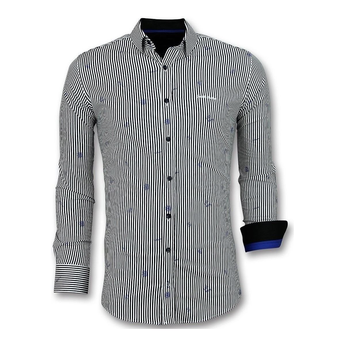 Textil Muži Košile s dlouhymi rukávy Tony Backer 98254641 Černá