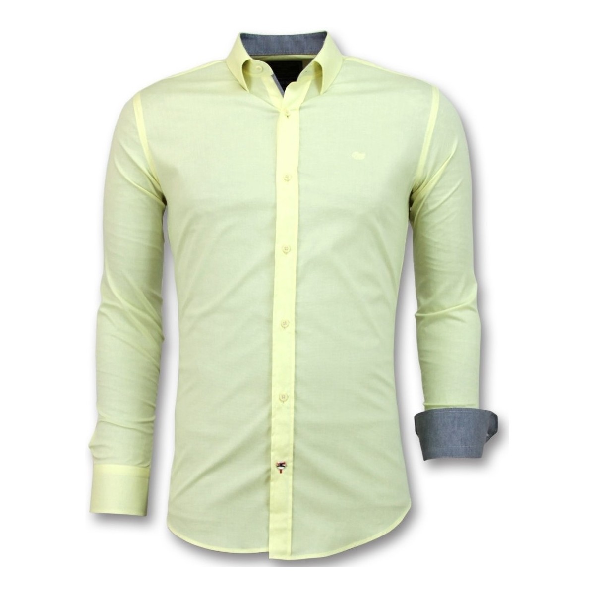 Textil Muži Košile s dlouhymi rukávy Tony Backer 102434217 Žlutá
