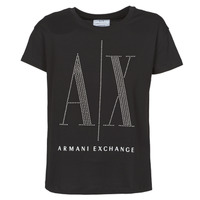 Textil Ženy Trička s krátkým rukávem Armani Exchange 8NYTDX Černá