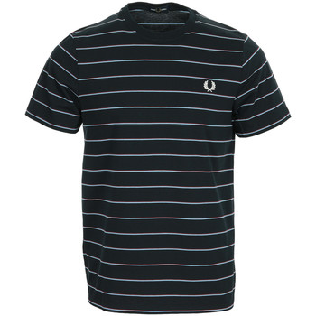 Textil Muži Trička s krátkým rukávem Fred Perry Fine Stripe T-shirt Modrá
