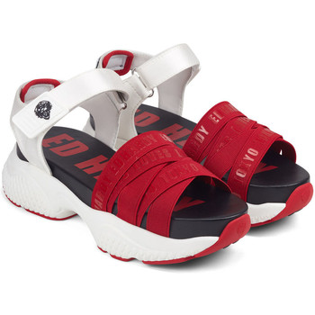 Ed Hardy Overlap sandal red/white Červená