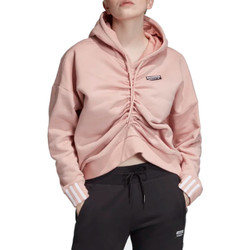 Textil Ženy Teplákové bundy adidas Originals adidas Ruched Hoodie Růžová