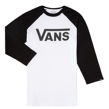 Textil Chlapecké Trička s dlouhými rukávy Vans VANS CLASSIC RAGLAN Černá / Bílá