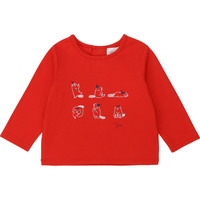 Textil Dívčí Trička s dlouhými rukávy Carrément Beau Y95252 Červená