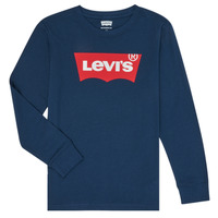 Textil Chlapecké Trička s dlouhými rukávy Levi's BATWING TEE LS Modrá