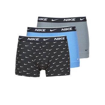 Spodní prádlo Muži Boxerky Nike EVERYDAY COTTON STRETCH X3 Černá / Šedá / Modrá