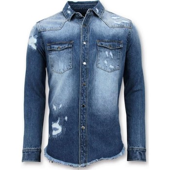 Textil Muži Košile s dlouhymi rukávy Enos 107492832 Modrá