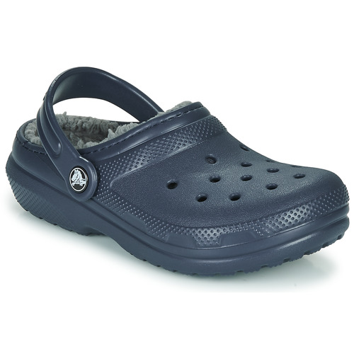 Boty Děti Pantofle Crocs CLASSIC LINED CLOG K Modrá