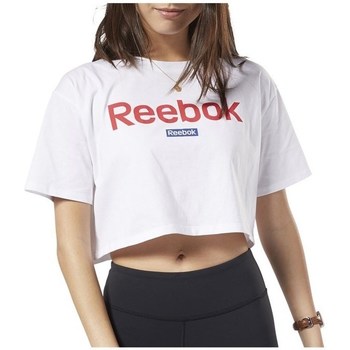 Textil Ženy Trička s krátkým rukávem Reebok Sport Linear Logo Crop Tee Bílá