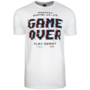 Textil Muži Trička s krátkým rukávem Monotox Game Over Bílá