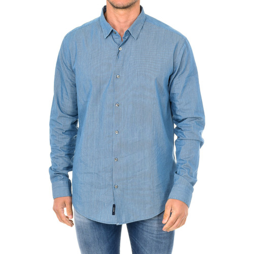 Textil Muži Košile s dlouhymi rukávy Emporio Armani 3Y6C09-6NDZZ-0500 Modrá