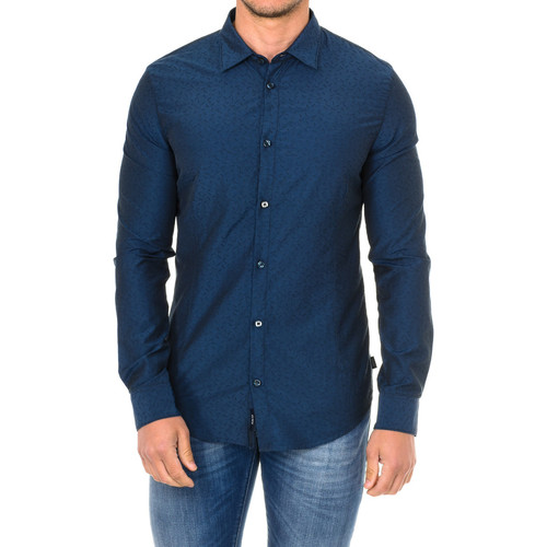 Textil Muži Košile s dlouhymi rukávy Emporio Armani 3Y6C54-6N2WZ-2514 Modrá