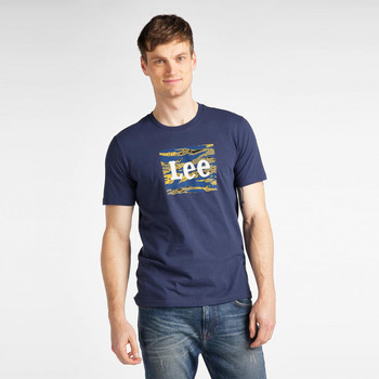 Textil Muži Trička s krátkým rukávem Lee T-shirt  Camo Package Dark Navy Modrá