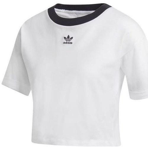 Textil Ženy Trička s krátkým rukávem adidas Originals Crop Top Černé, Bílé