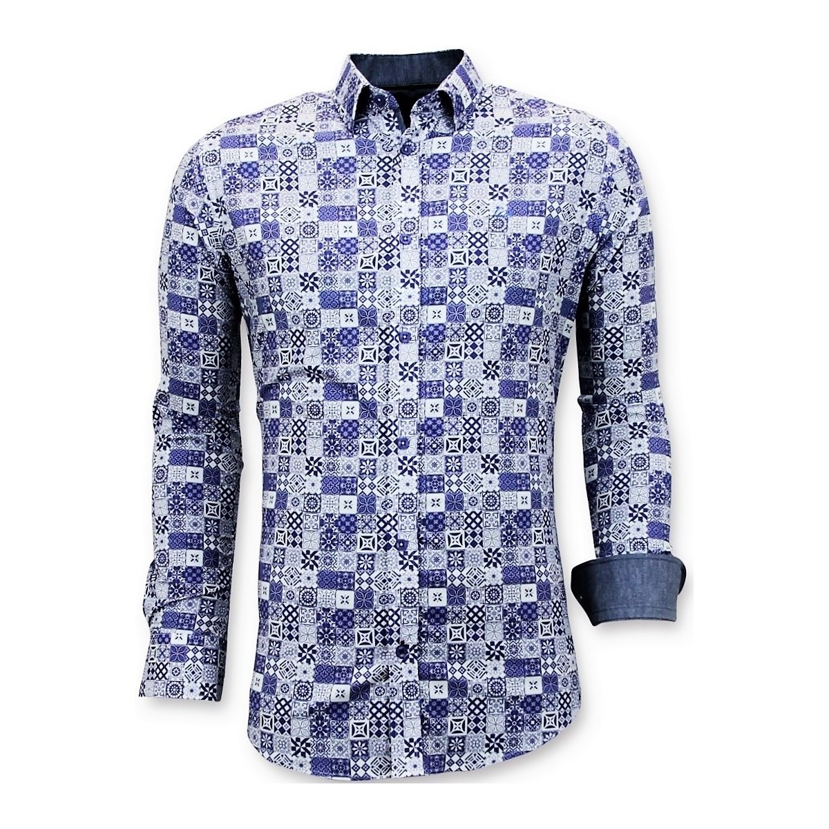 Textil Muži Košile s dlouhymi rukávy Tony Backer 111520288 Modrá