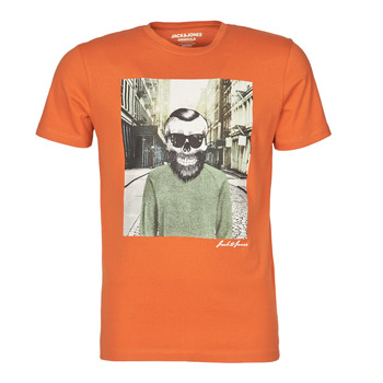 Textil Muži Trička s krátkým rukávem Jack & Jones JORSKULLING Oranžová