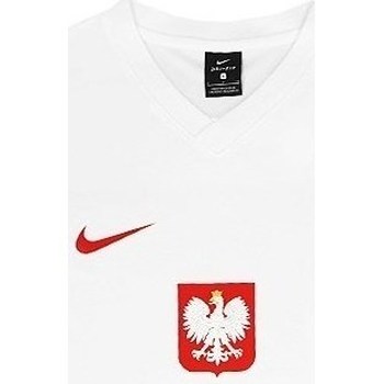Textil Muži Trička s krátkým rukávem Nike Polska Breathe Football Bílá
