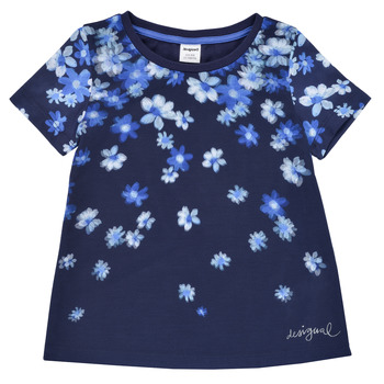 Textil Dívčí Trička s krátkým rukávem Desigual 21SGTK37-5000 Tmavě modrá