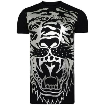 Textil Muži Trička s krátkým rukávem Ed Hardy Big-tiger t-shirt Černá