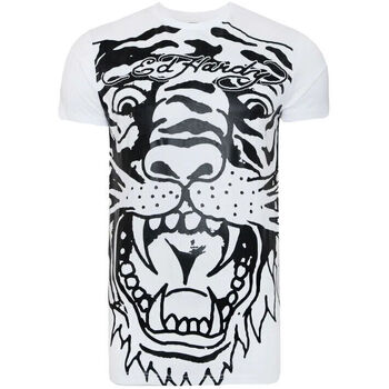 Textil Muži Trička s krátkým rukávem Ed Hardy Big-tiger t-shirt Bílá