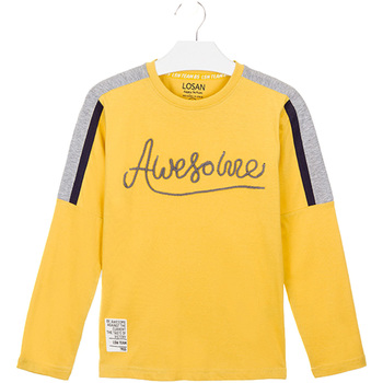 Textil Děti Trička s dlouhými rukávy Losan 023-1008AL Žlutá