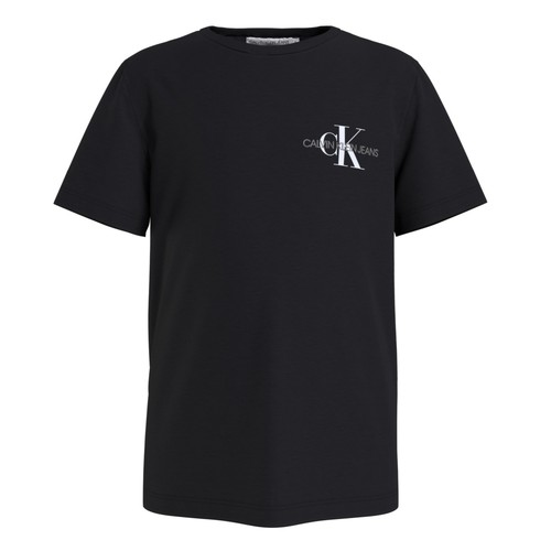 Textil Chlapecké Trička s krátkým rukávem Calvin Klein Jeans CHEST MONOGRAM TOP Černá