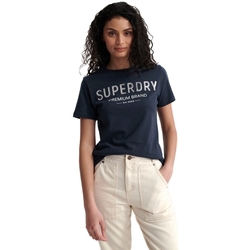 Textil Ženy Trička s krátkým rukávem Superdry W1010006A Modrý