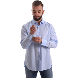 Textil Muži Košile s dlouhymi rukávy Gmf 962111/21 Modrý