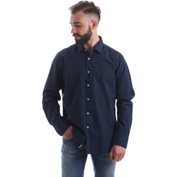 Textil Muži Košile s dlouhymi rukávy Gmf 962157/06 Modrý