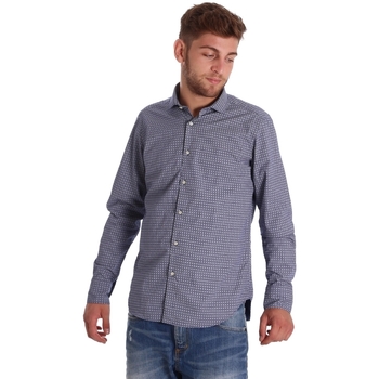Textil Muži Košile s dlouhymi rukávy Gmf 971192/03 Modrý