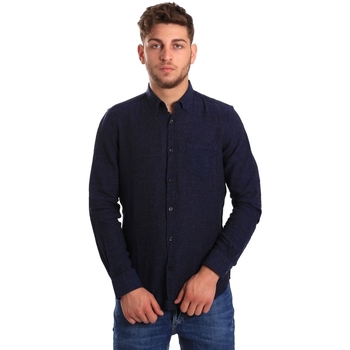 Textil Muži Košile s dlouhymi rukávy Gas 151200 Modrá