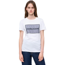 Textil Ženy Trička s krátkým rukávem Calvin Klein Jeans J20J208606 Bílá