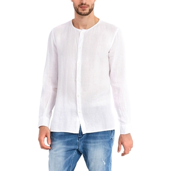 Textil Muži Košile s dlouhymi rukávy Gaudi 911BU45002 Bílá