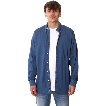 Textil Muži Košile s dlouhymi rukávy Tommy Hilfiger MW0MW12799 Modrá