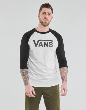 Textil Muži Trička s dlouhými rukávy Vans VANS CLASSIC RAGLAN Bílá / Černá