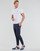 Textil Muži Trička s krátkým rukávem Polo Ralph Lauren T-SHIRT AJUSTE COL ROND EN COTON LOGO PONY PLAYER Bílá