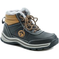 Boty Chlapecké Zimní boty American Club ES46-19 modré zimní dětské boty Modrá