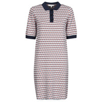 Textil Ženy Krátké šaty Tommy Hilfiger TH CUBE SHIFT SHORT DRESS SS Bílá / Červená / Tmavě modrá