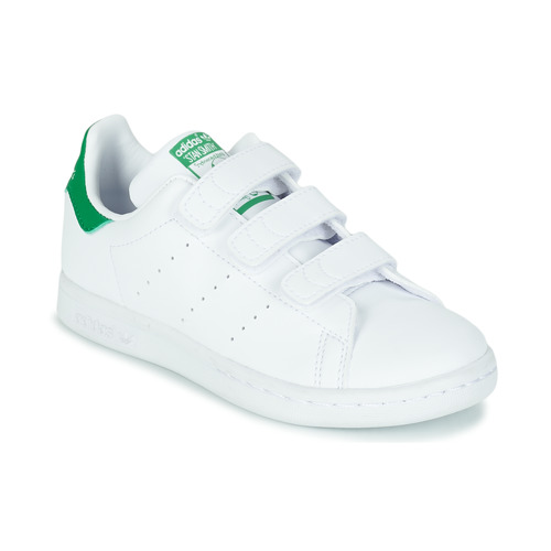 Boty Děti Nízké tenisky adidas Originals STAN SMITH CF C SUSTAINABLE Bílá / Zelená / Přírodní 