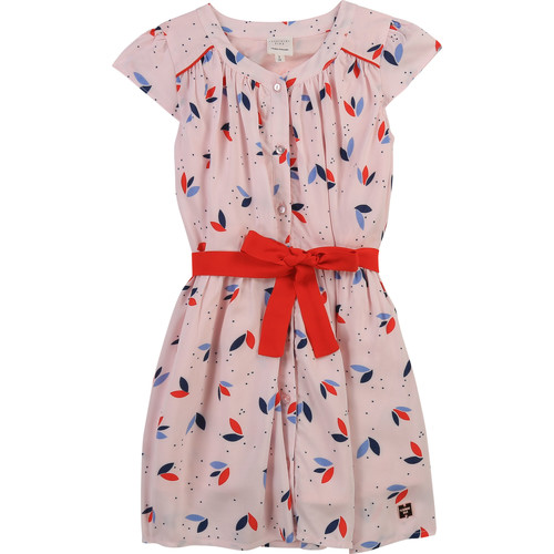 Textil Dívčí Krátké šaty Carrément Beau Y12246-44L Růžová