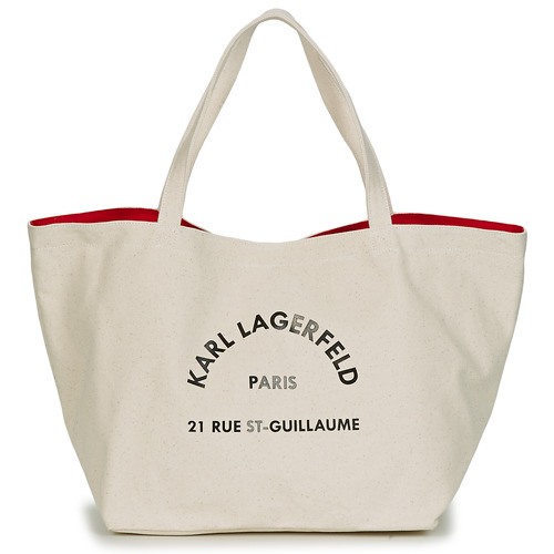 Taška Ženy Velké kabelky / Nákupní tašky Karl Lagerfeld RUE ST GUILLAUE CANVAS TOTE Krémově bílá
