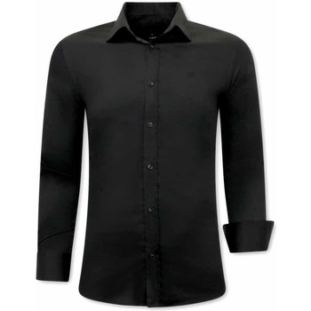 Textil Muži Košile s dlouhymi rukávy Tony Backer 115176247 Černá