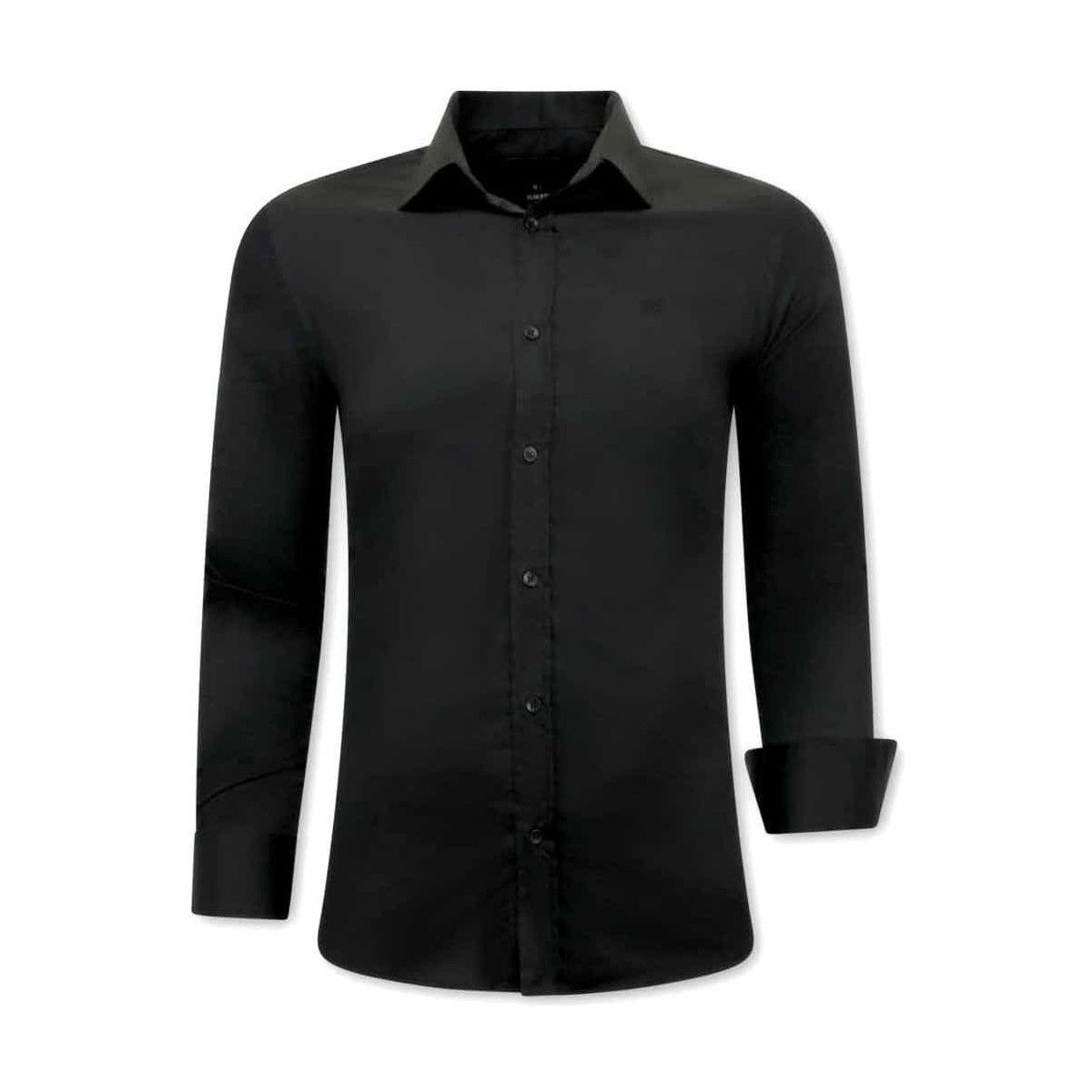 Textil Muži Košile s dlouhymi rukávy Tony Backer 115176247 Černá