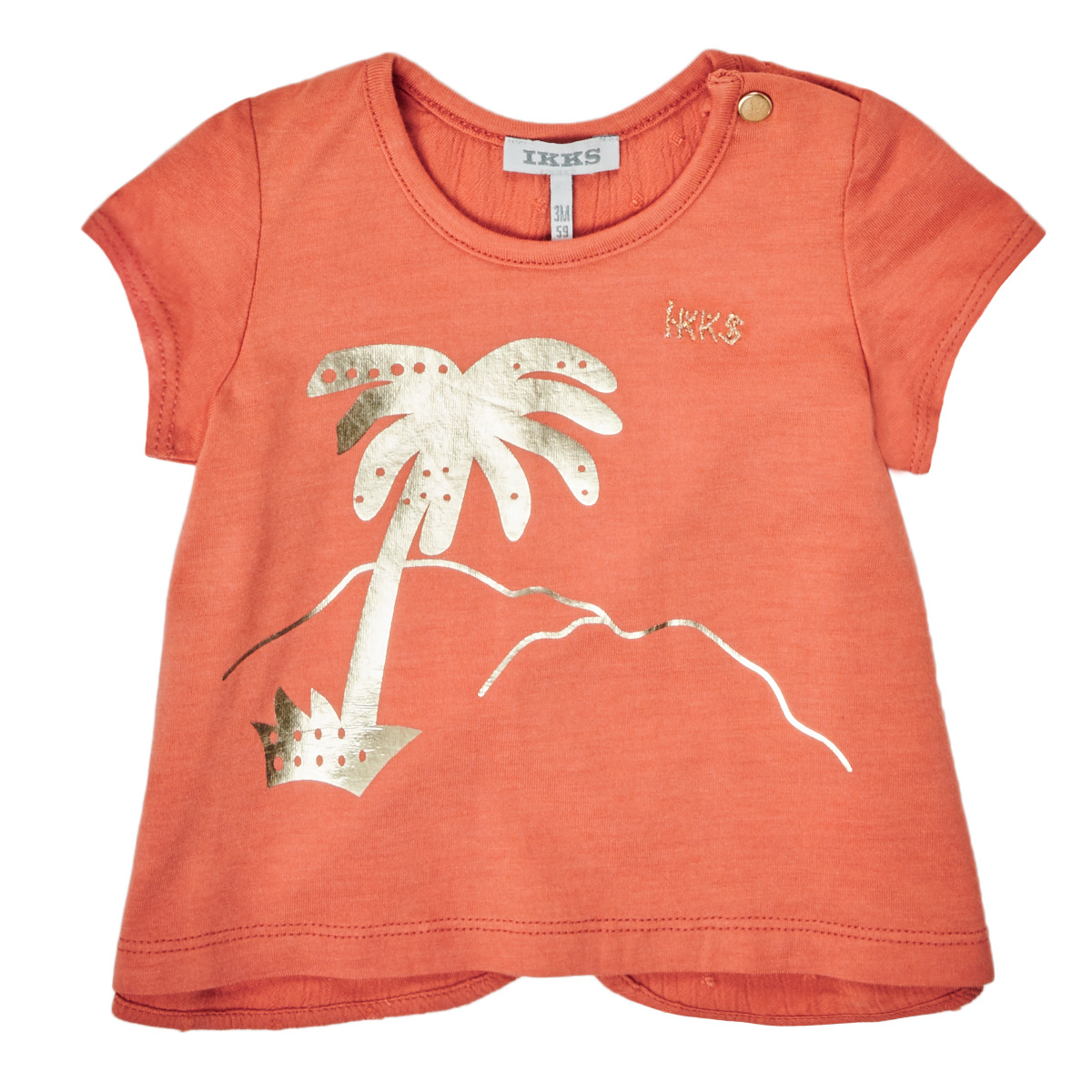 Textil Dívčí Trička s krátkým rukávem Ikks XS10080-67 Oranžová