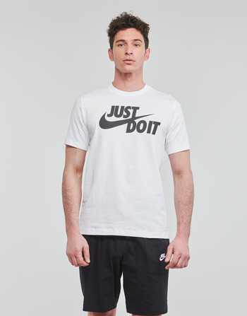 Textil Muži Trička s krátkým rukávem Nike NSTEE JUST DO IT SWOOSH Bílá / Černá