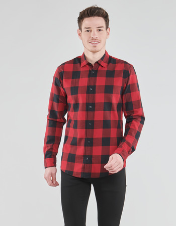 Textil Muži Košile s dlouhymi rukávy Jack & Jones JJEGINGHAM Červená / Černá